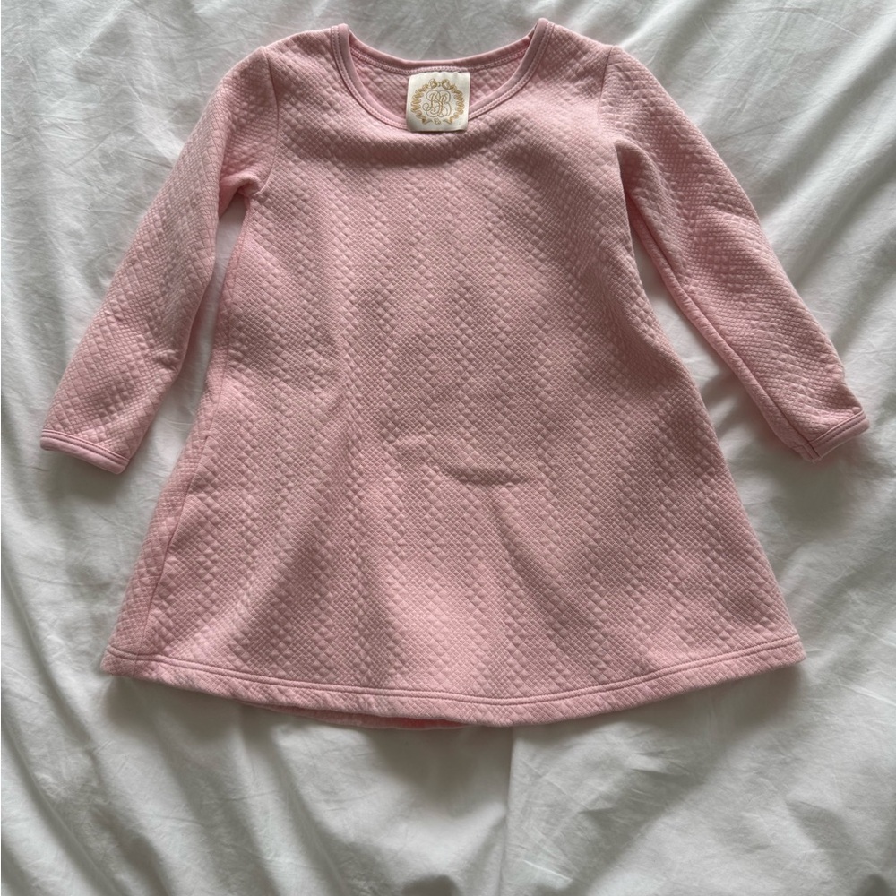 The Beaufort Bonnet Company Pink Textured Knit Long-Sleeve Dress